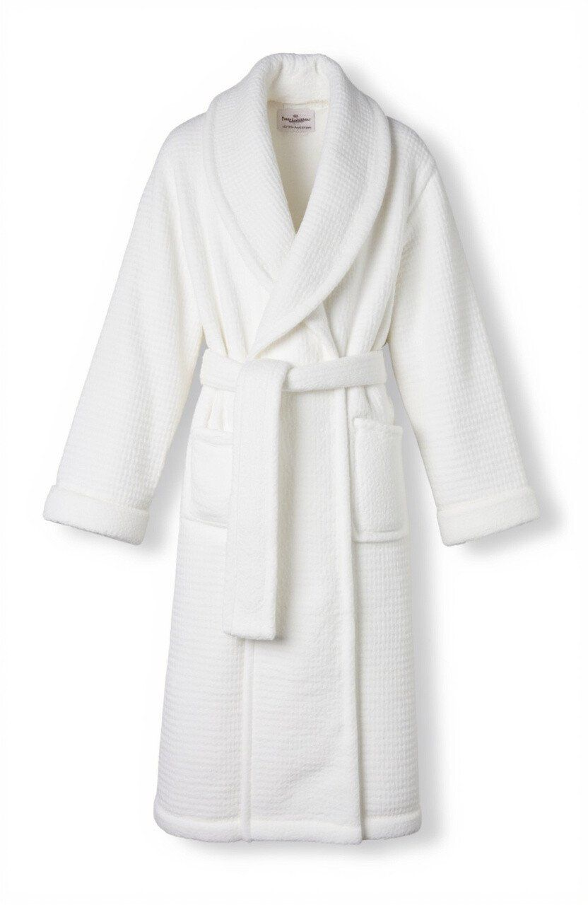 Premium Waffle Shawl Collar Bathrobe – Ultra-Soft Luxury Comfort