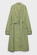 Premium Striped Satin Kimono Bathrobe – Elegant Loungewear Comfort