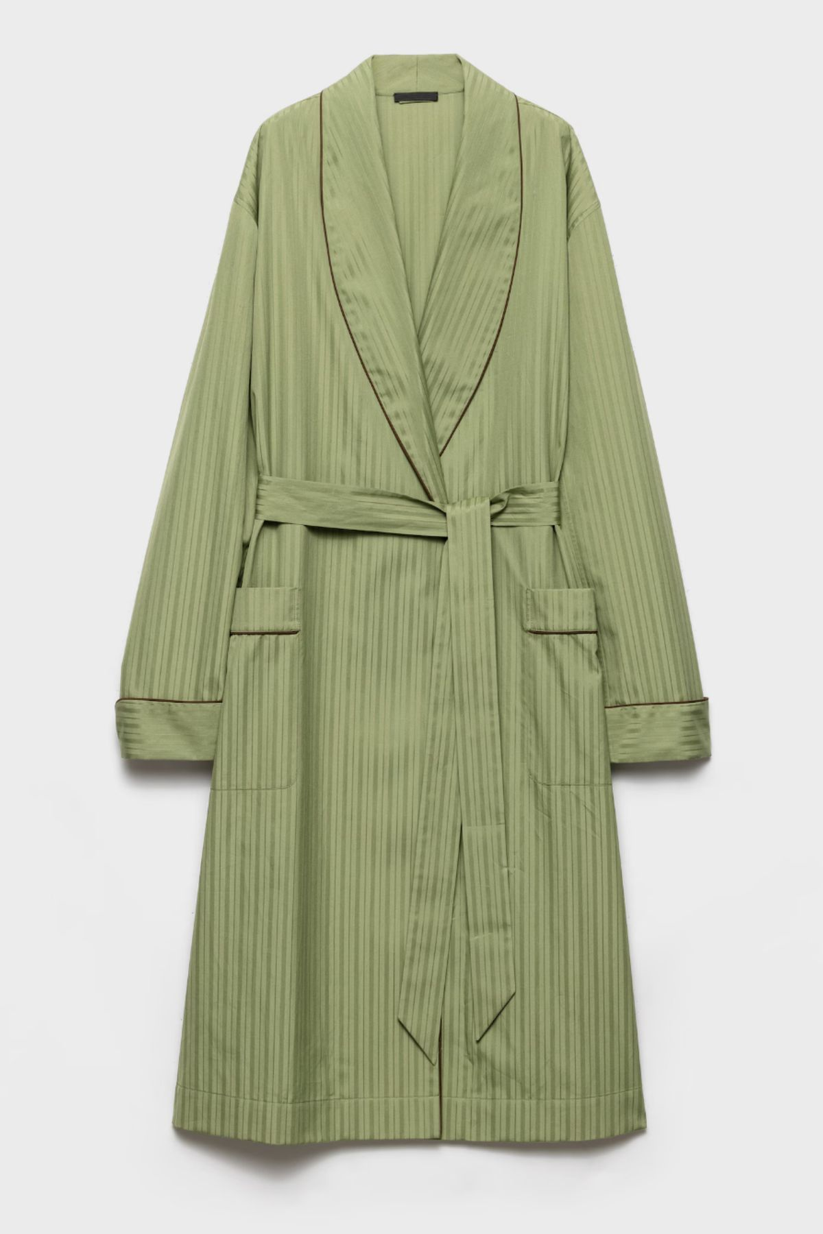 Premium Striped Satin Kimono Bathrobe – Elegant Loungewear Comfort